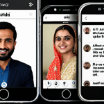 **A friendly, approachable AI interface on a smartphone, displaying a conversation in Urdu. The AI avatar is modern and relatable, with speech bubbles showing personalized responses. The background includes subtle Urdu cultural elements.**
