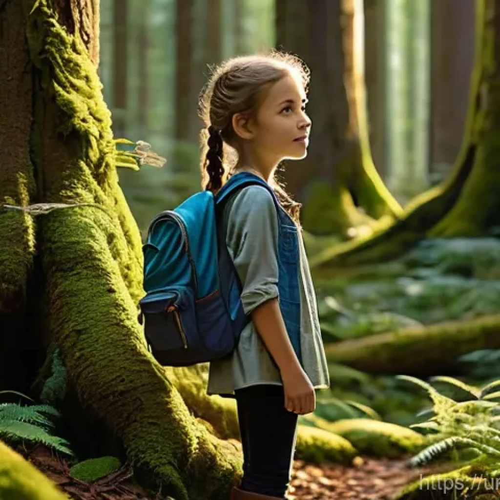효과적인 생성적 대화법 기술 - **Prompt:** A young, adventurous girl, no older than 12, standing confidently in a sun-dappled, ench...
